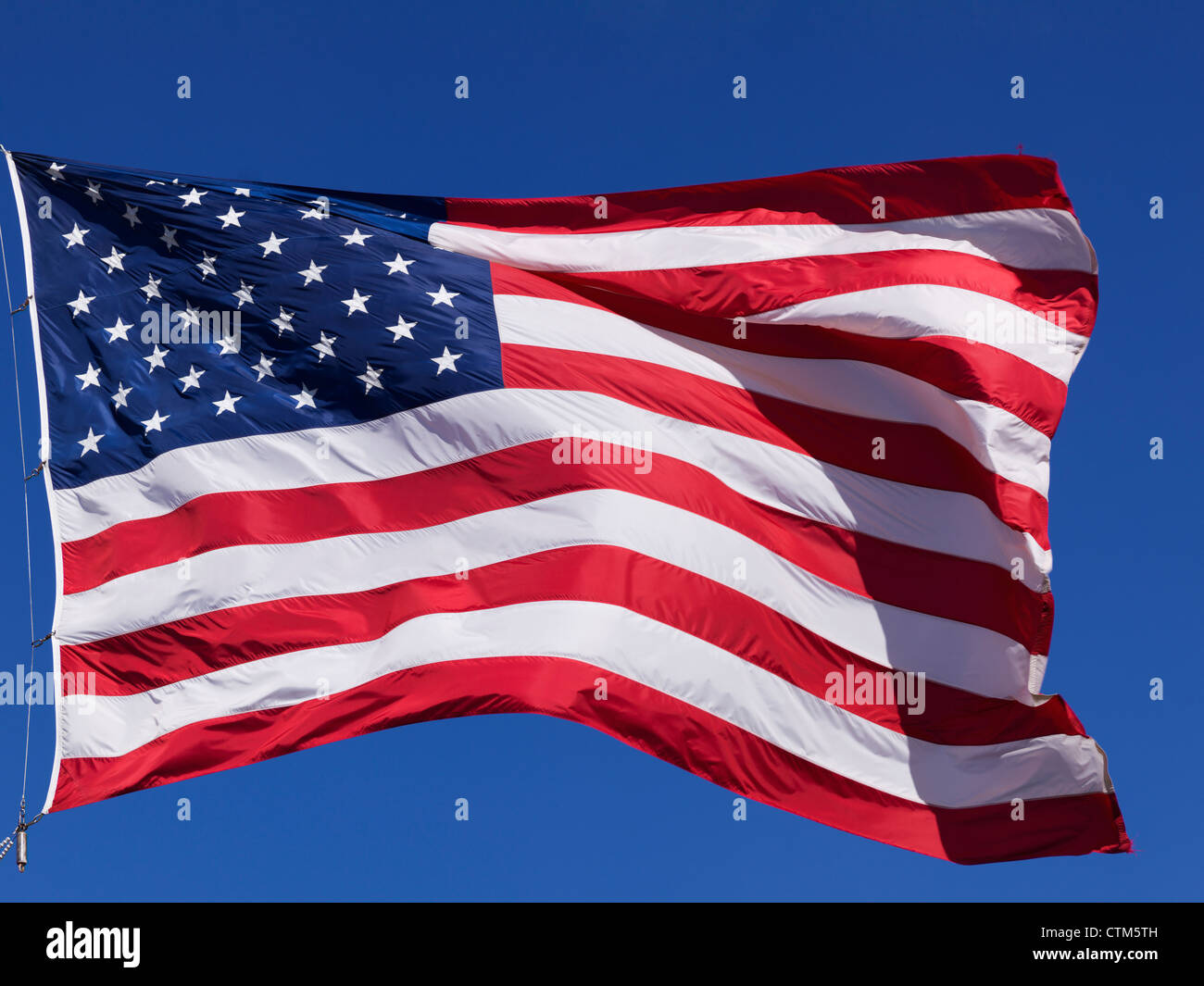American Flag; Pahreah, Utah, United States of America Stock Photo