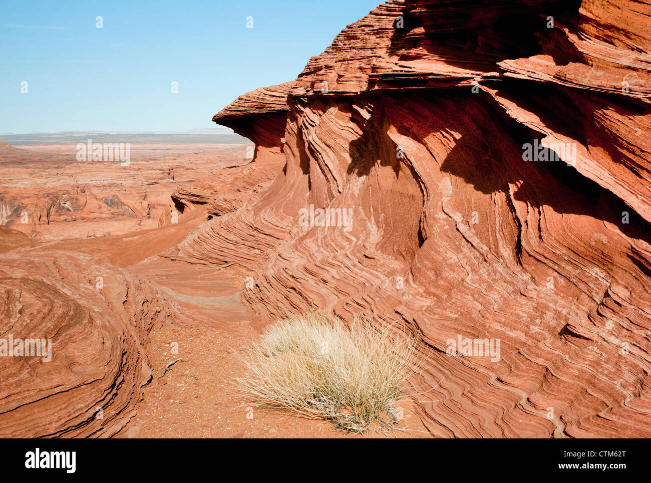 Unique Stratum In A Rock Formation; Arizona, United States of America Stock Photo