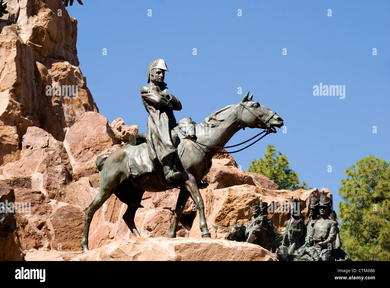 Statue Of General San Martin; Mendoza, Argentina Stock Photo