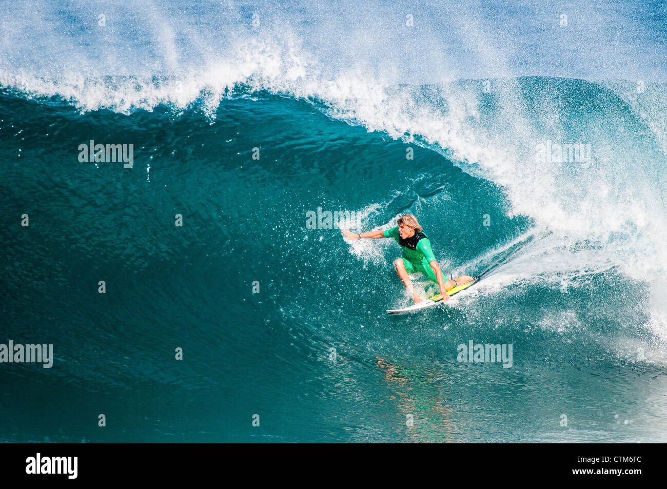Surfing At Backdoor Pipeline North Shore Oahu Hawaii Surfing At Backdoor Pipeline North Shore Oahu Hawaii
