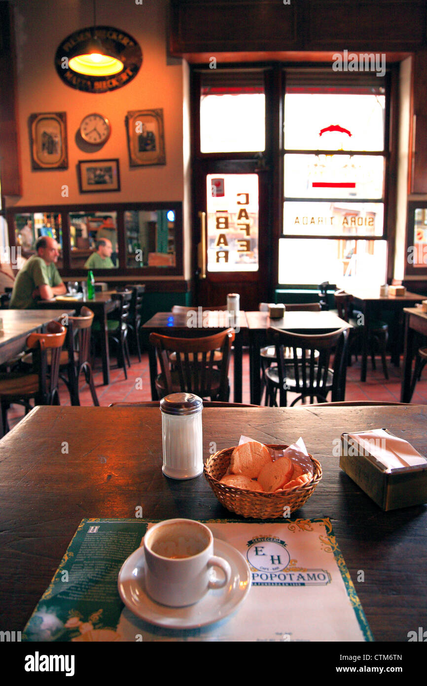Cafe Bar 'EL Hipopotamo'. San telmo, Buenos Aires, Argentina. Stock Photo