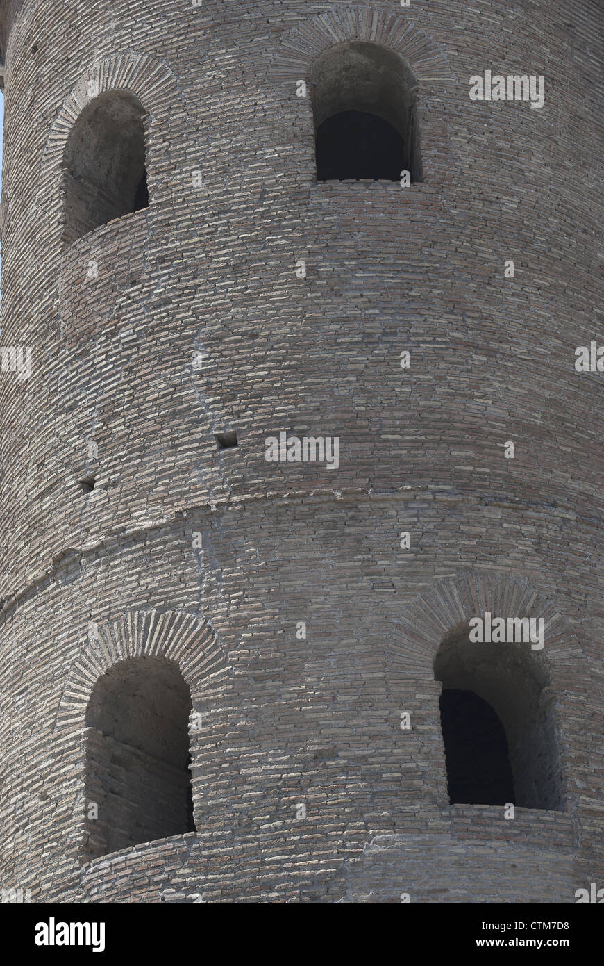 Rome, Aurelian walls. Detail of the Port of St John Stock Photo