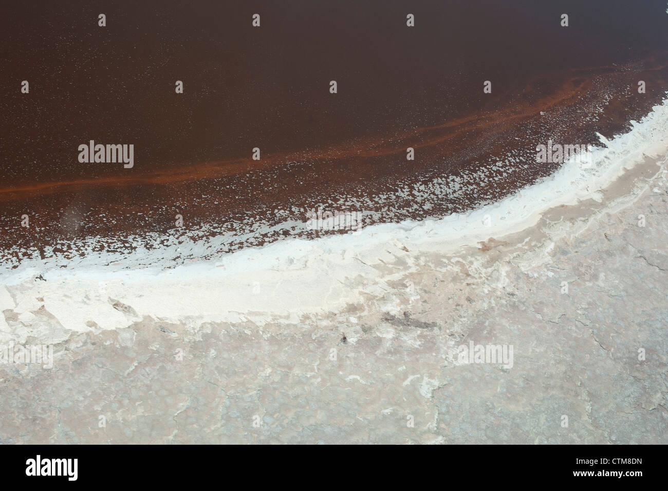 Aerial view of Lake Magadi, Kenya Stock Photo