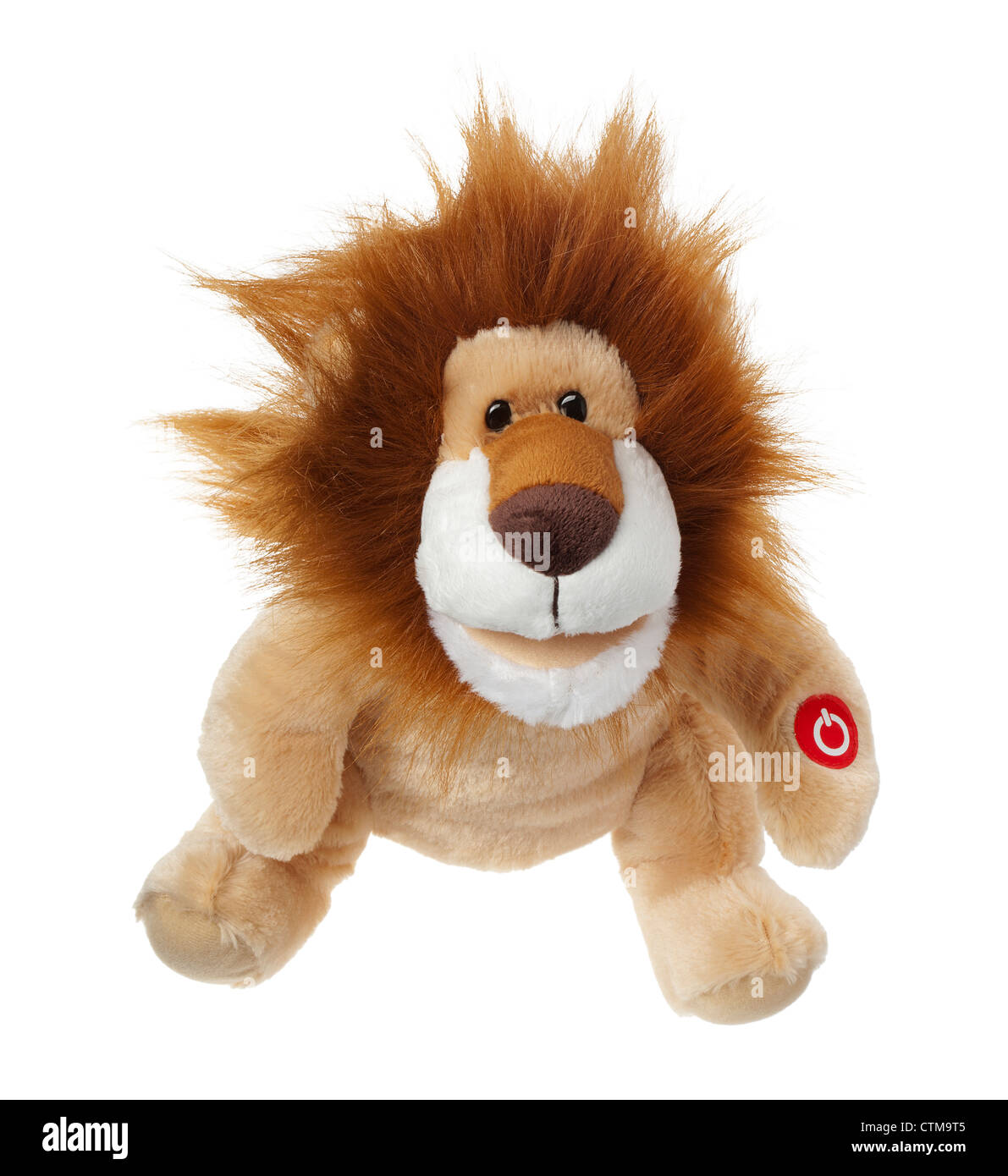 Soft toy lion, that moves to the beat of music, when attached to an MP3 player or iPod Stock Photo