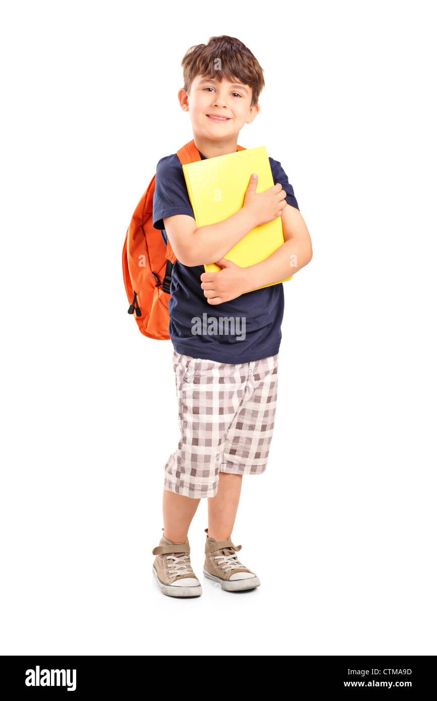 kid holding backpack