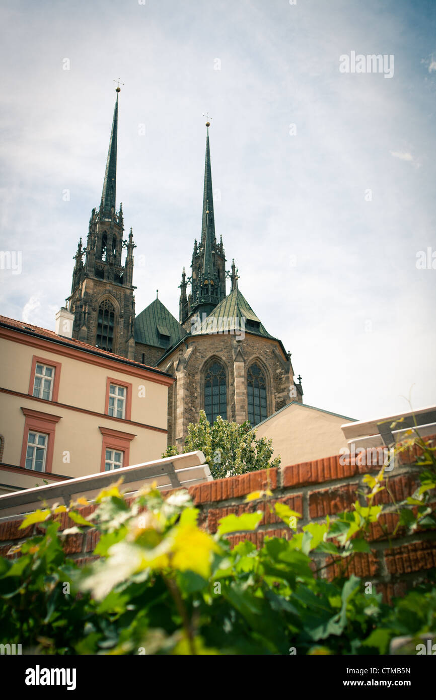 Petrov,  the Cathedral of St. Peter and Paul in Brno, Czech Republic Stock Photo