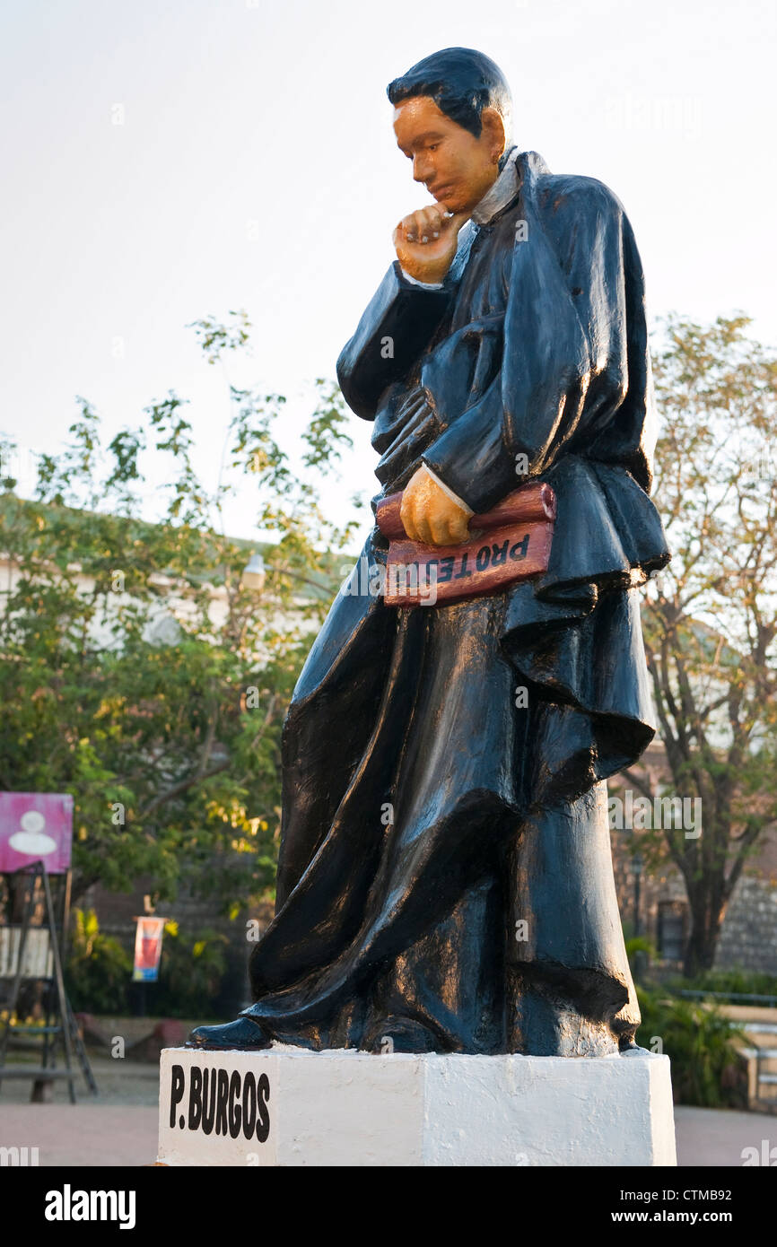 Statue of P Burgos, Vigan Stock Photo