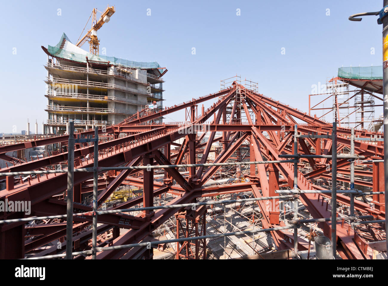 Roof structure Elbphilharmonie Hamburg Stock Photo