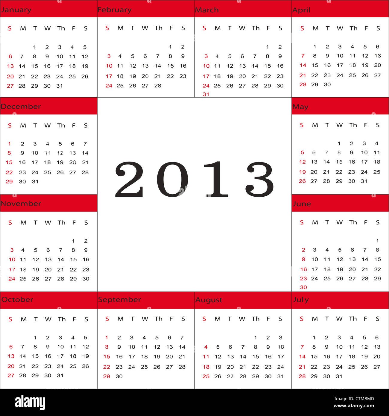 Calendar 2013 hi-res stock photography and images - Alamy