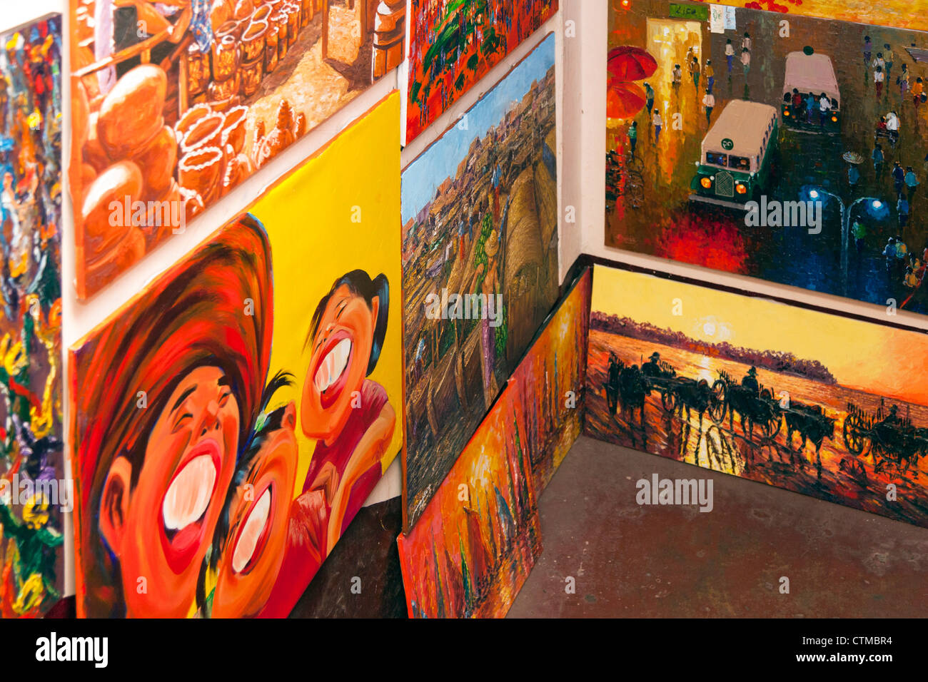 Art gallery, Yangon, Myanmar Stock Photo Alamy