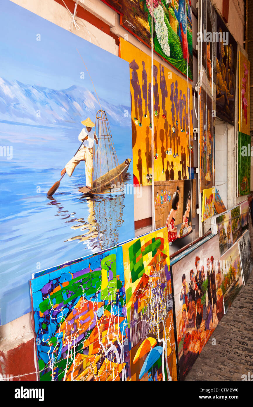 Art gallery, Yangon, Myanmar Stock Photo - Alamy