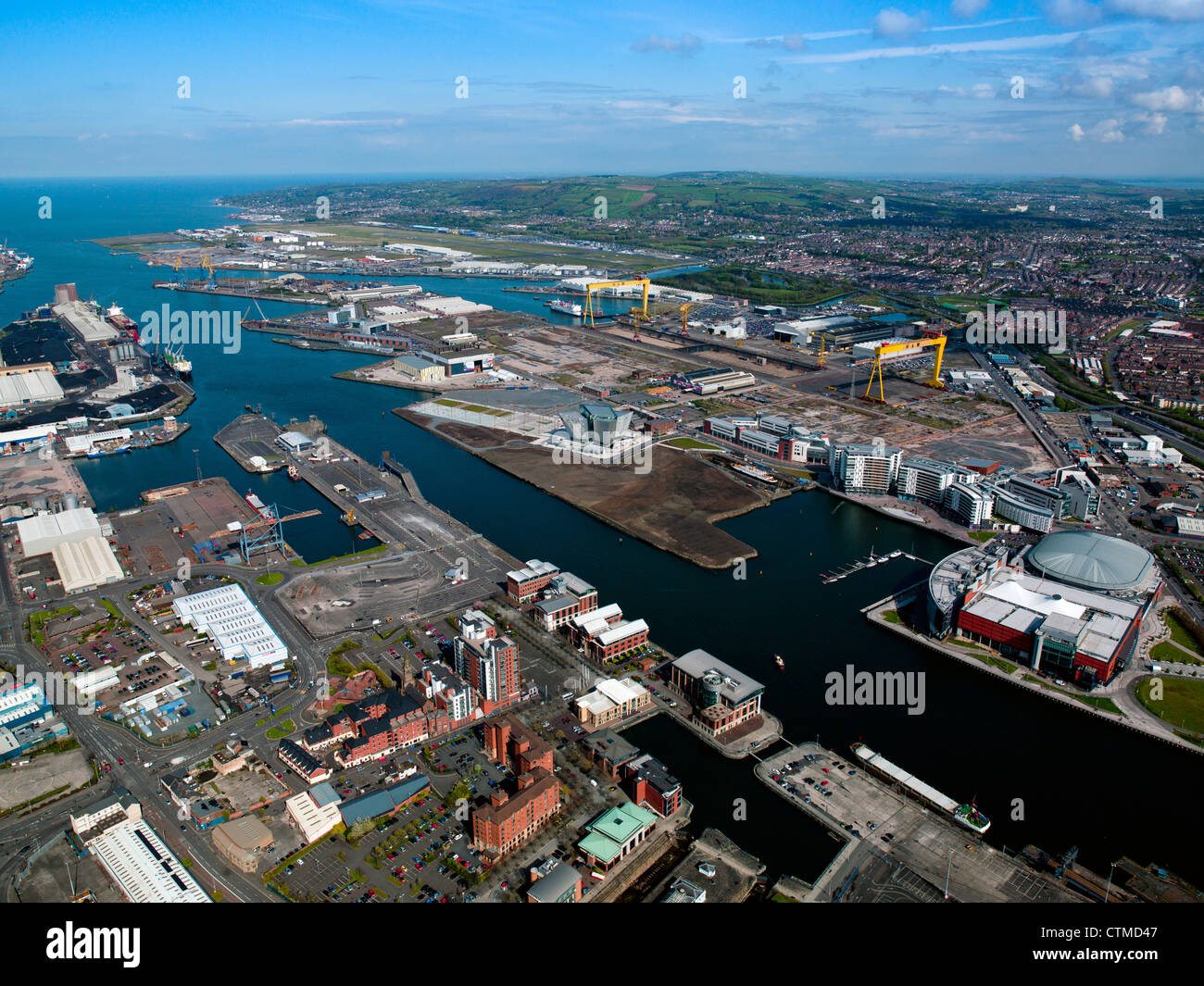 Aerial View of Belfast May 2012 looking north east Stock Photo