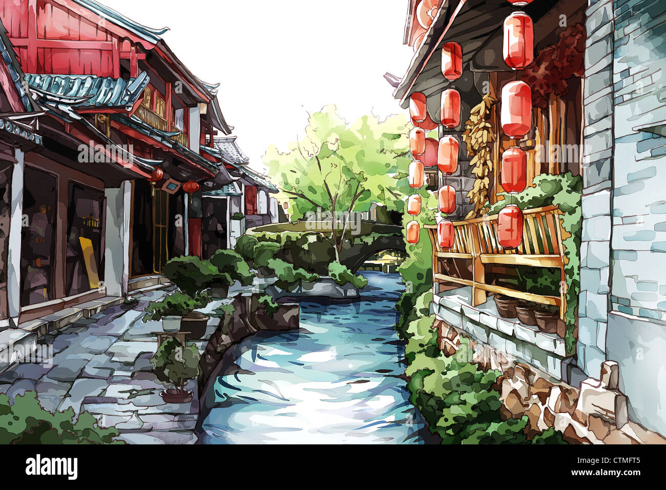 Old Lijiang town in Yunnan Province of China Stock Photo - Alamy