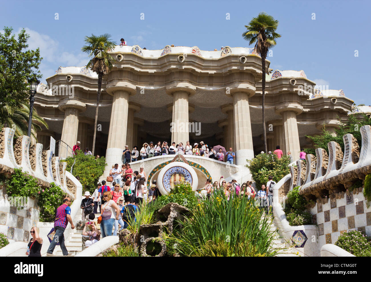 Barcelona, Spain. Parc Guell Stock Photo - Alamy