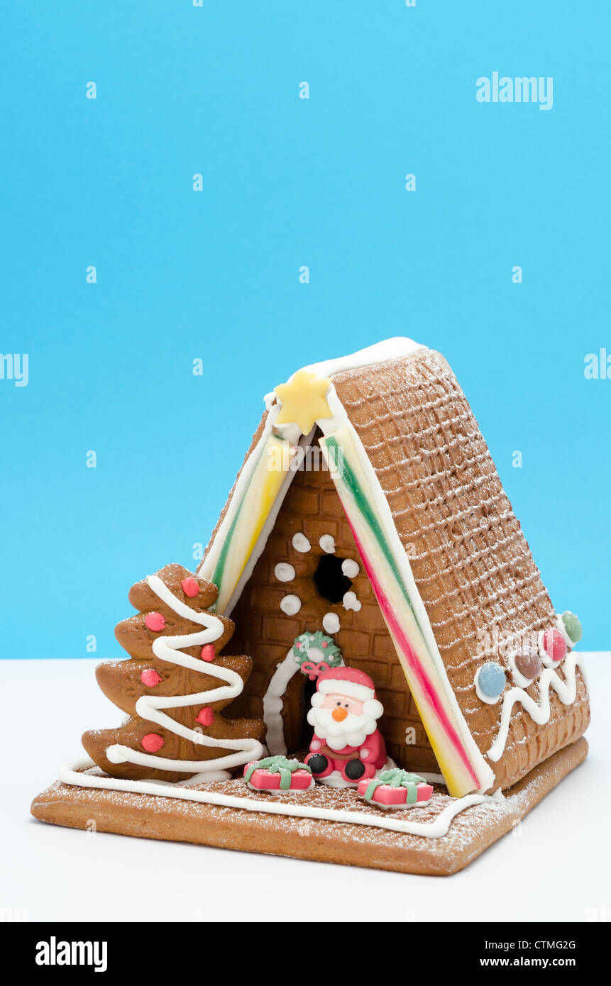 Christmas gingerbread house - studio shot Stock Photo