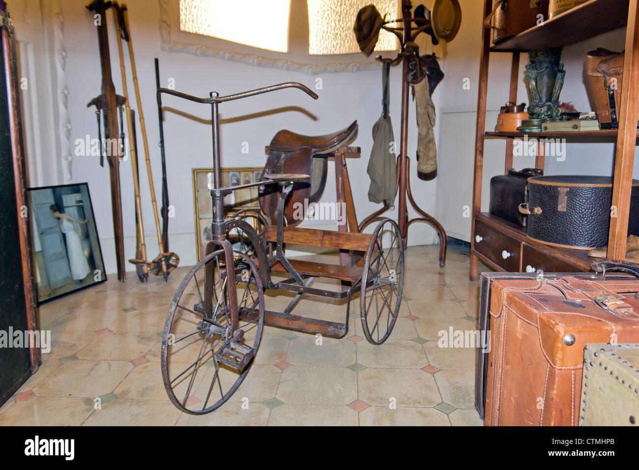 Passeig de Gràcia, Barcelona, Catalonia, Spain. Interior of Casa Milà, better known as La Pedrera. Detail of storeroom. Stock Photo