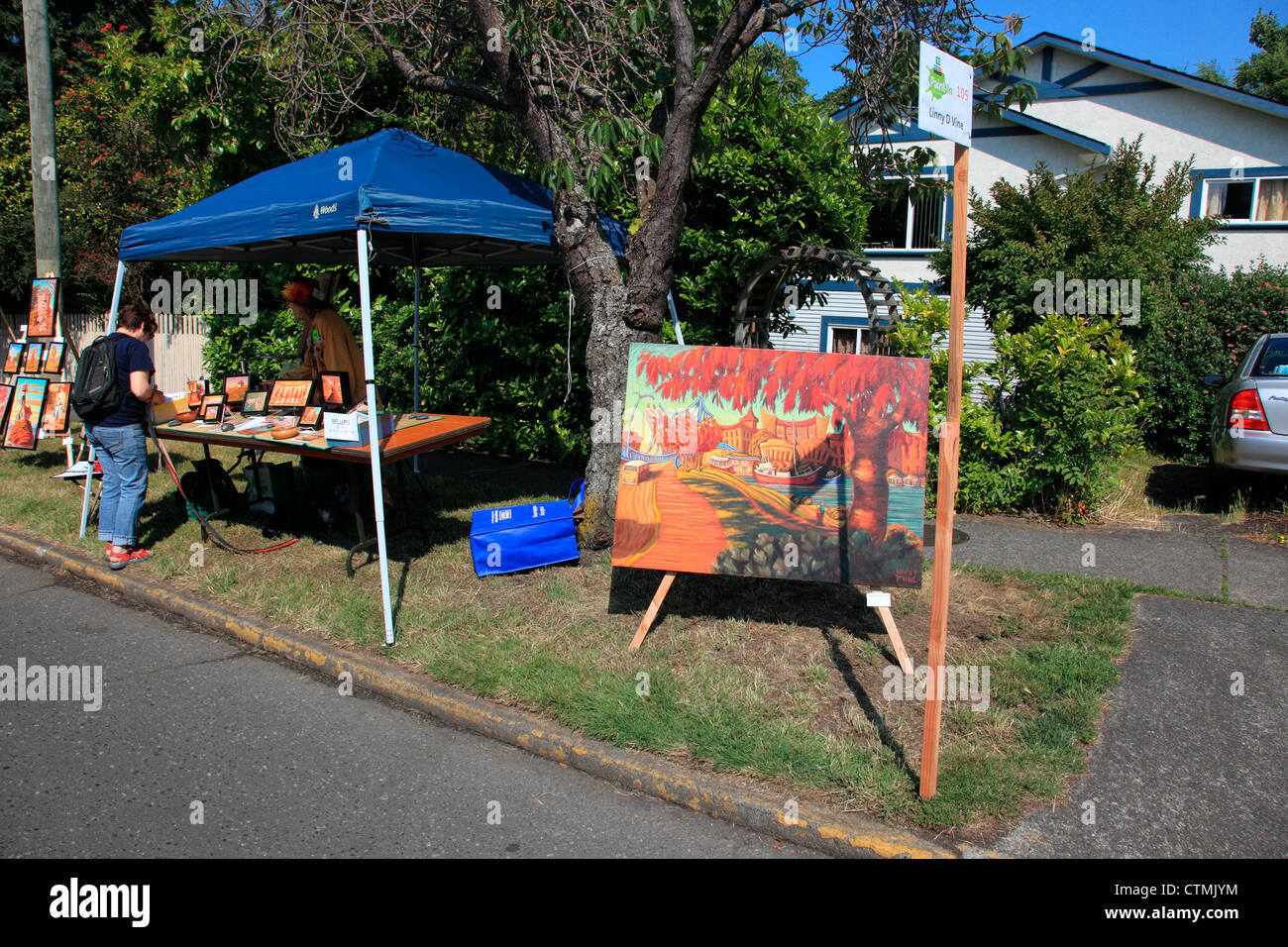 Moss Street Paintin Victoria BC Stock Photo Alamy