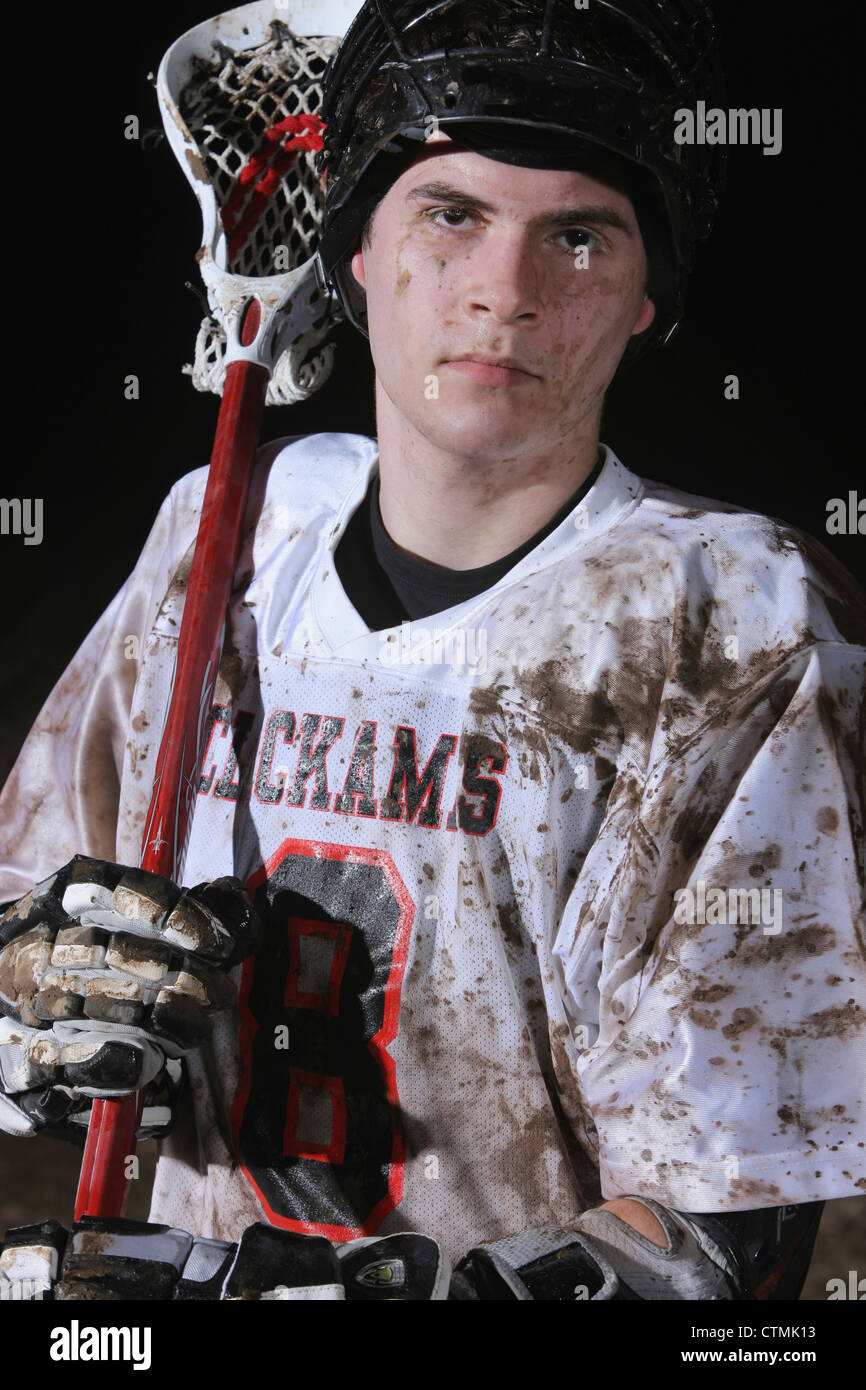 Dirty Lacrosse Player; Troutdale, Oregon, United States of America Stock Photo Alamy