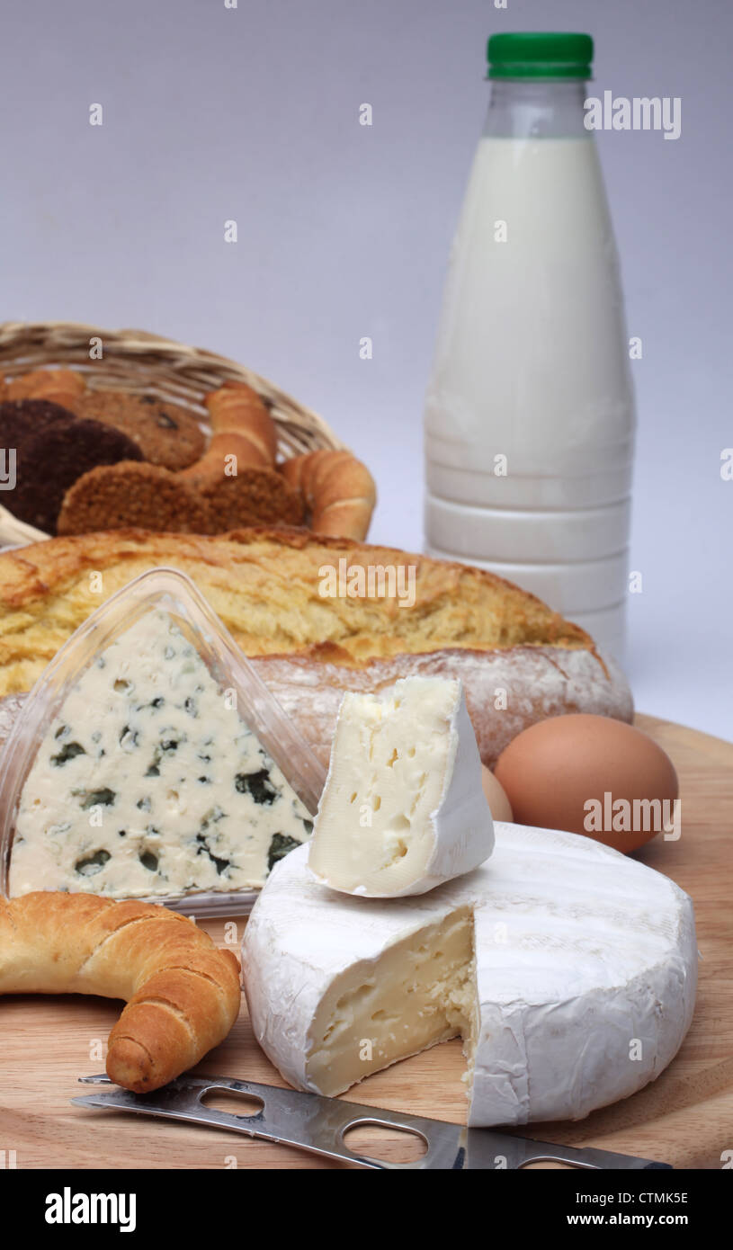 Bread, milk, egg, cheese hi-res stock photography and images - Alamy