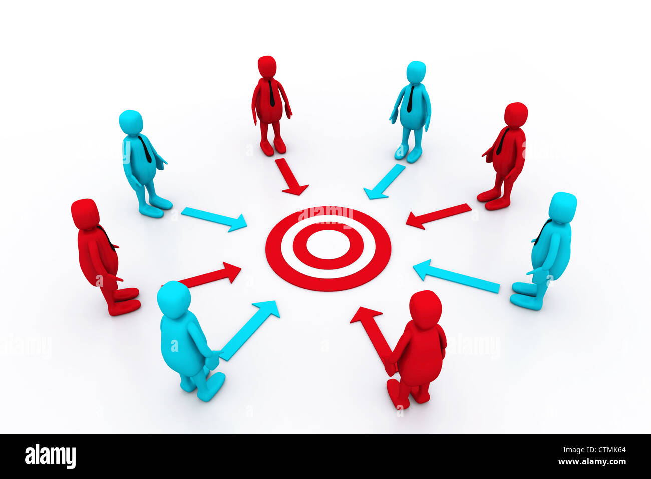 Team work target with leaders Stock Photo Alamy