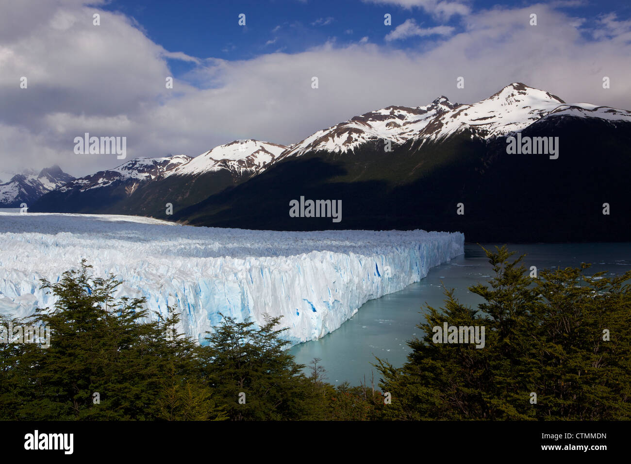 View from the boardwalks of Perito Moreno Glacier, Parque Nacional Los Glaciares, El Calafate, Patagonia Argentina South America Stock Photo