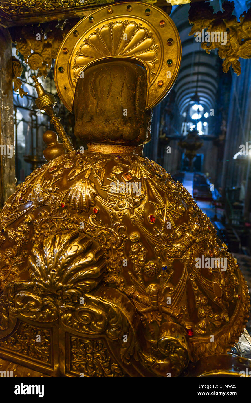 Statue of St James Santiago de Compostela Cathedral, Spain, Europe Stock Photo
