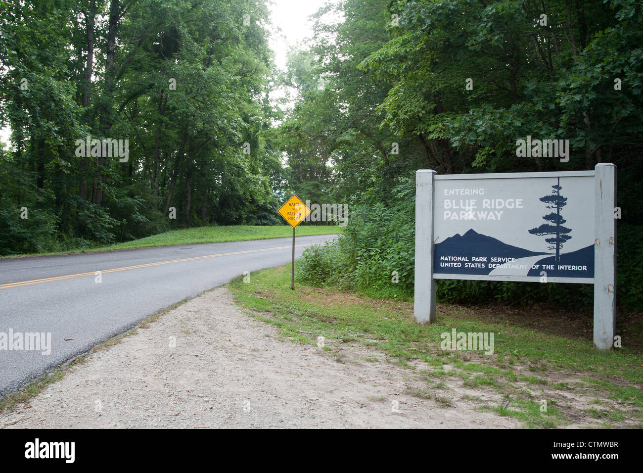 Southern end of the Blue Ridge Parkway, North Carolina, USA Stock Photo ...