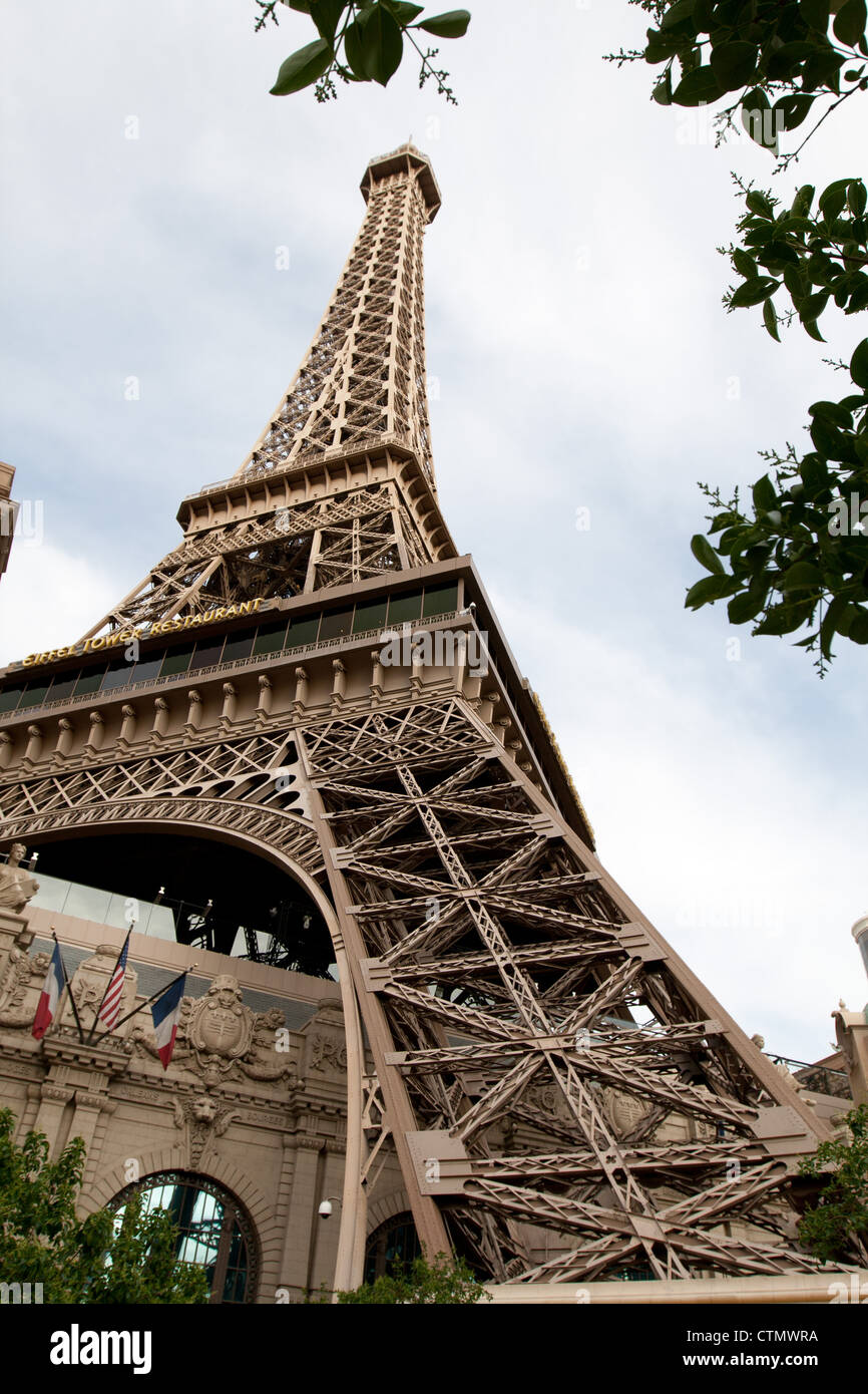 Replica Eiffel Tower, Paris Hotel and Casino, Las Vegas Stock Photo