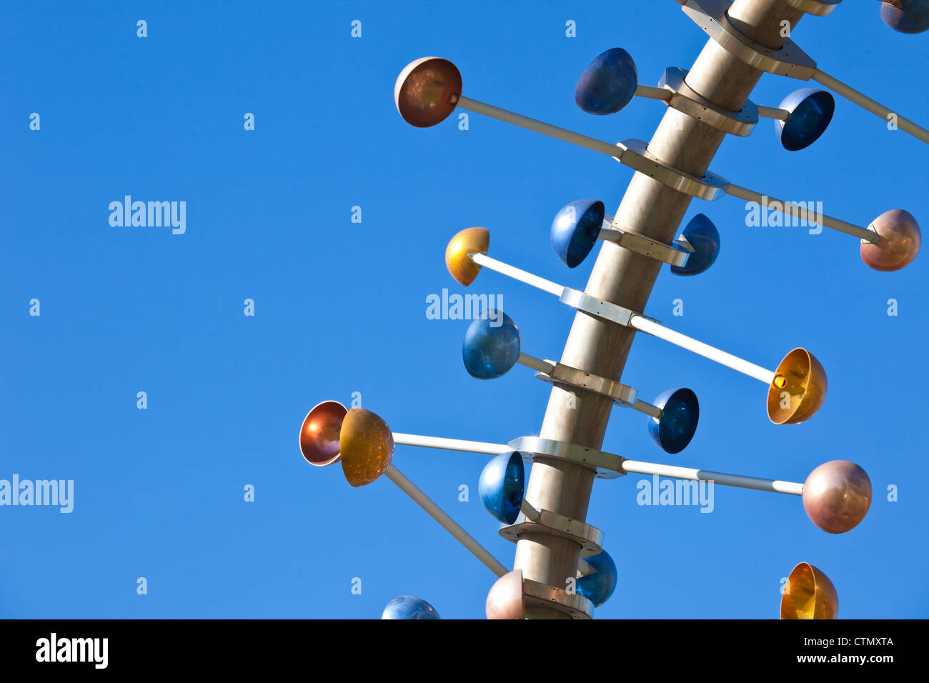 wind power energy sculpture sound Melbourne docklands harbour