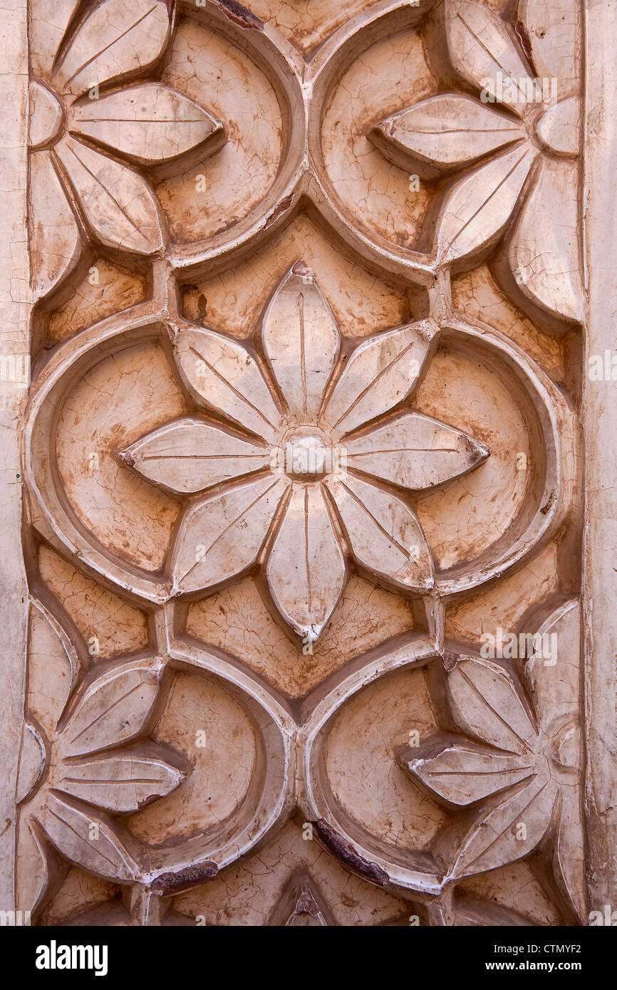 Detail of carvings, Jaswant Thada, Jodhpur, Rajasthan, India Stock Photo