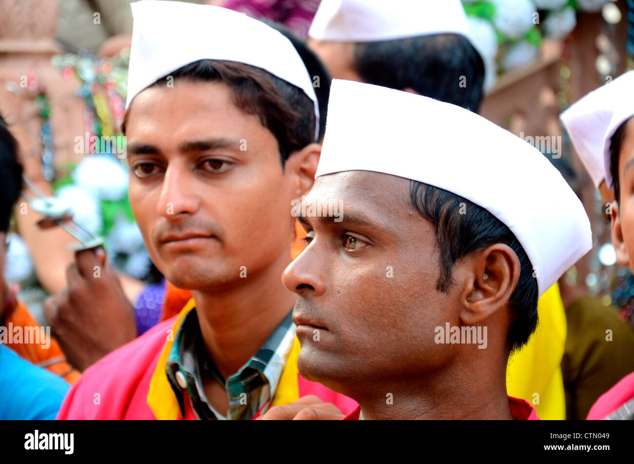 Indian political workers Stock Photo