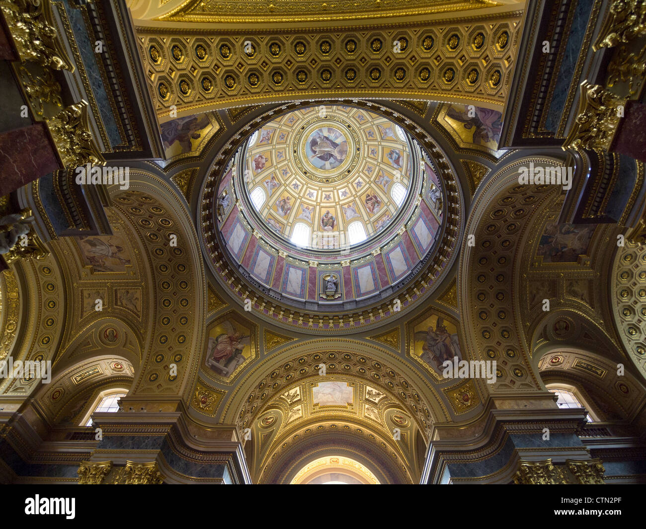 St. Stephens Basilica (Szent István Bazilika) interior in Budapest, Hungary, Eastern Europe Stock Photo