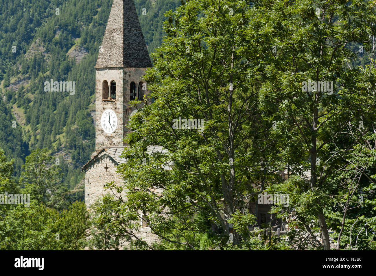 Village of Elva, Piemonte, Italy Stock Photo