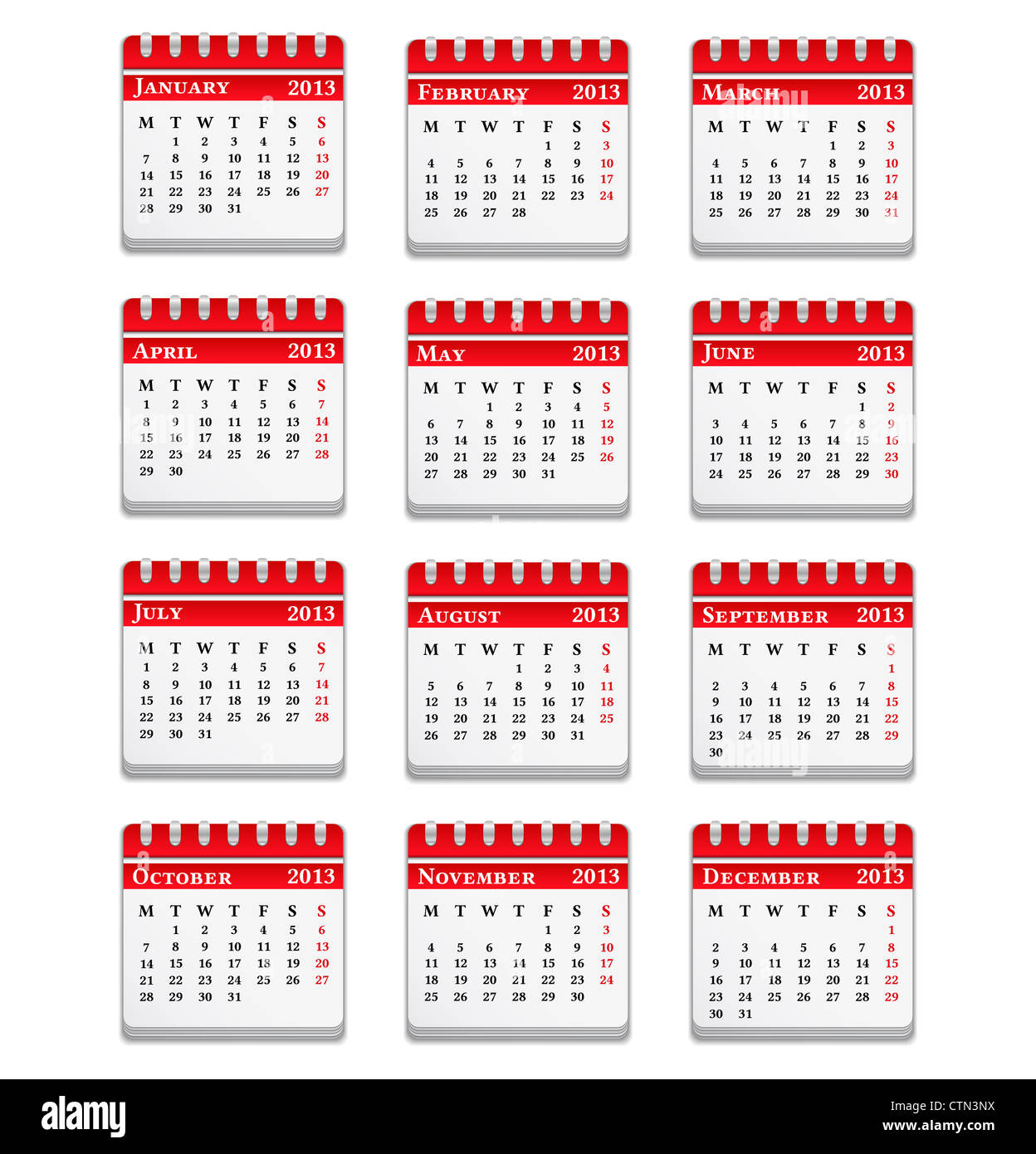 Calendar for 2013 year Stock Photo - Alamy