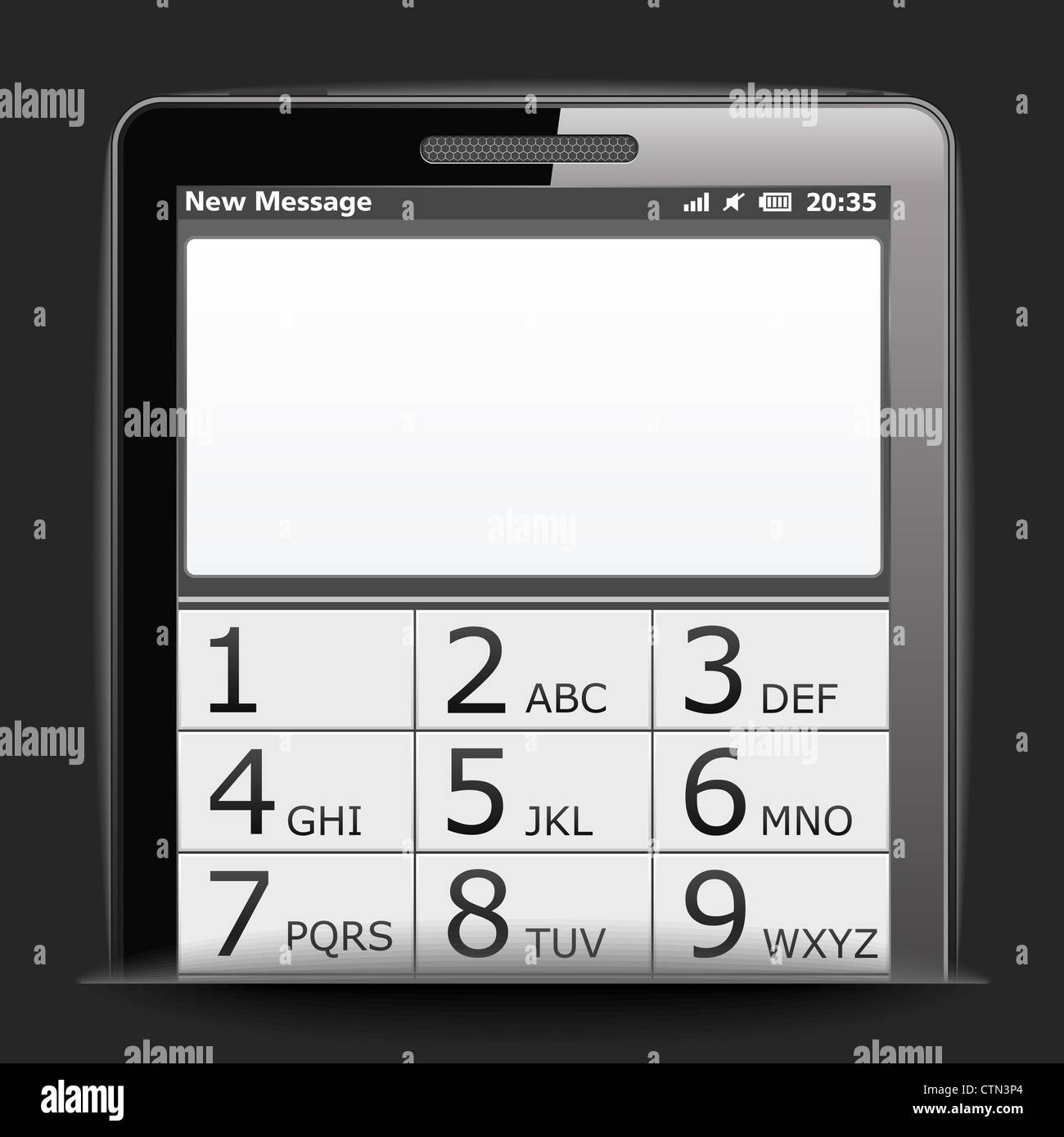 Mobile phone with blank space for your message Stock Photo