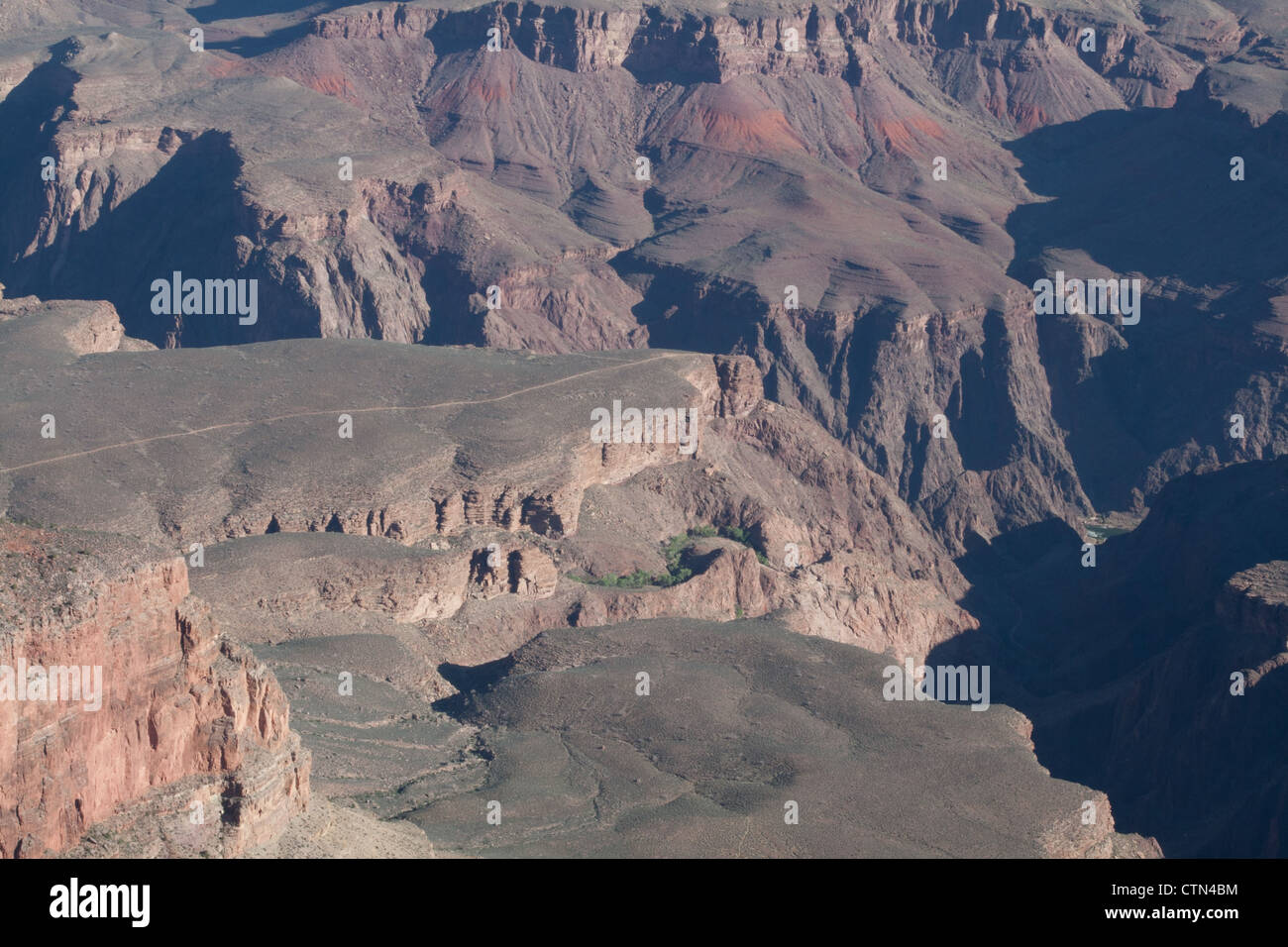 View towards Plateau Point from Mather Point, South Rim, Grand Canyon, Arizona, USA Stock Photo