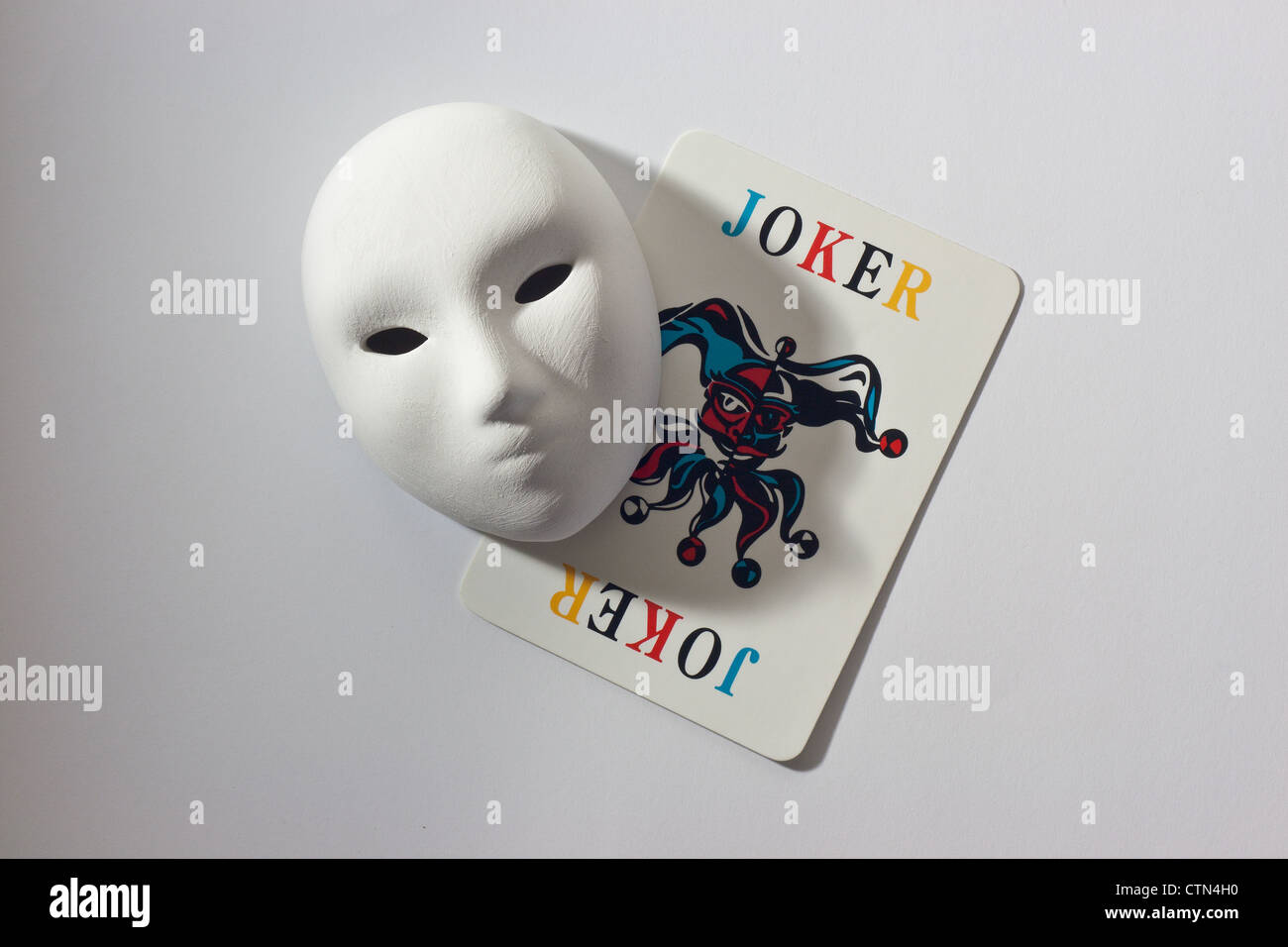 plaster mask and joker Stock Photo