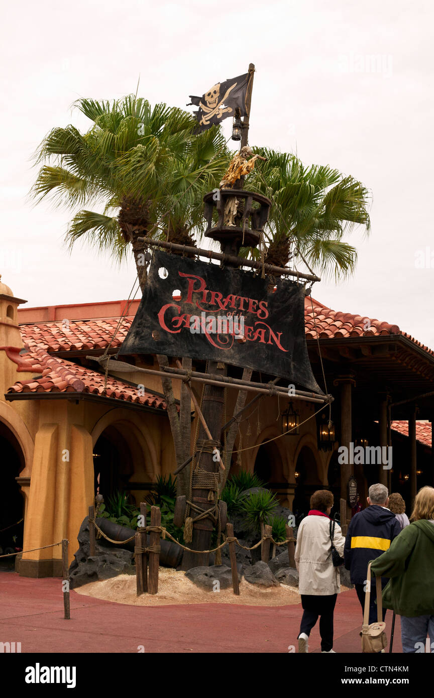 Pirates of the Caribbean Tourist Attraction at Disney's Magic Kingdom resort, Orlando, Florida, USA. Stock Photo
