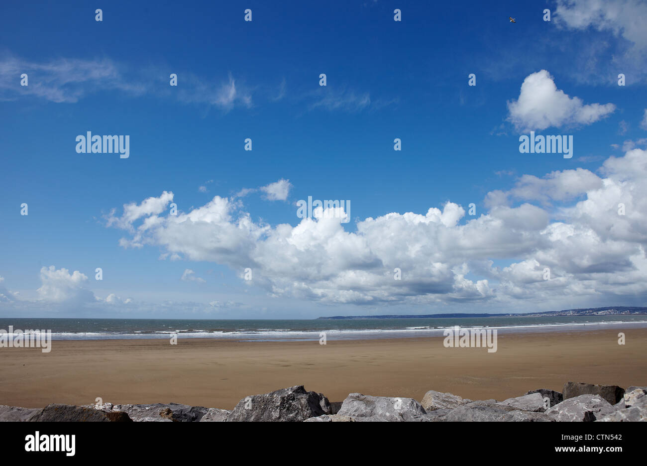 Aberavon Beach, Port Talbot, Wales, UK Stock Photo