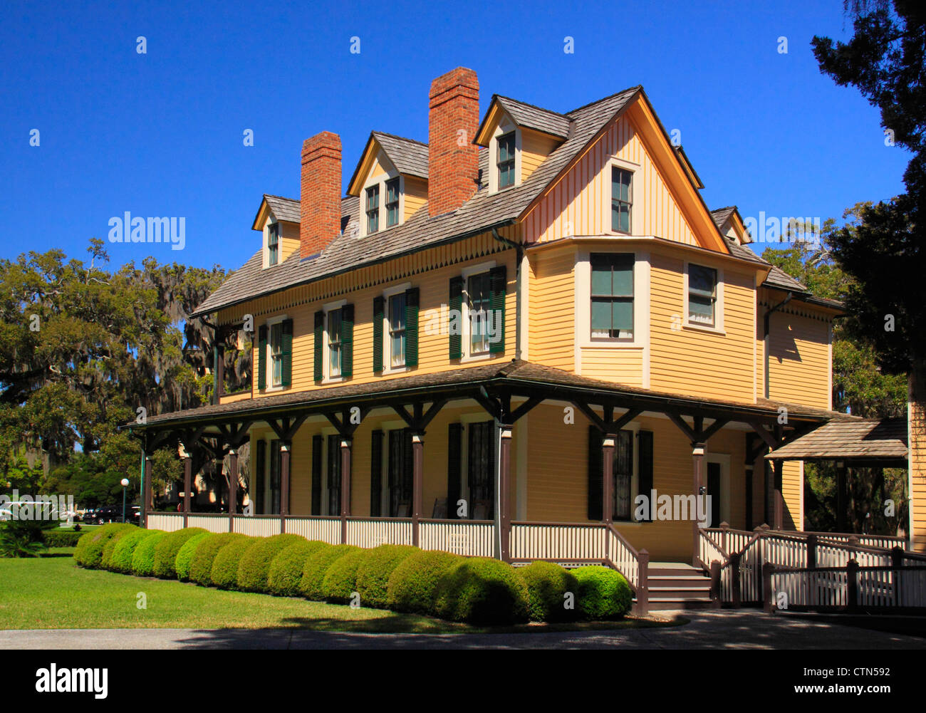 Dubignon Cottage, Historic District, Jekyll Island, USA Stock