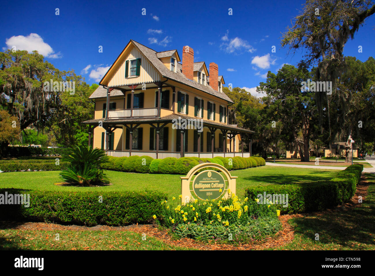 Dubignon Cottage, Historic District, Jekyll Island, USA Stock