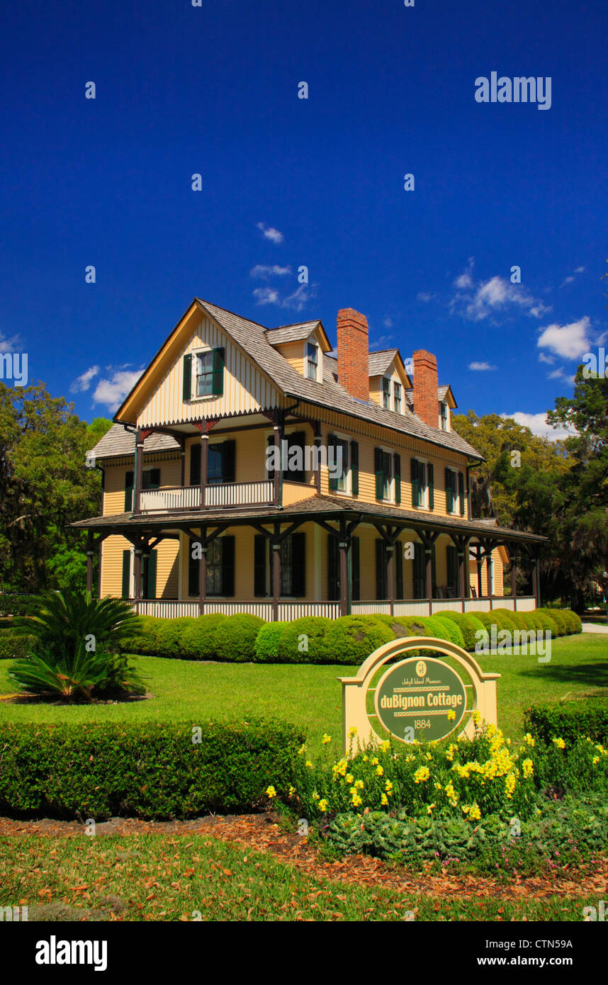 Dubignon Cottage, Historic District, Jekyll Island, USA Stock