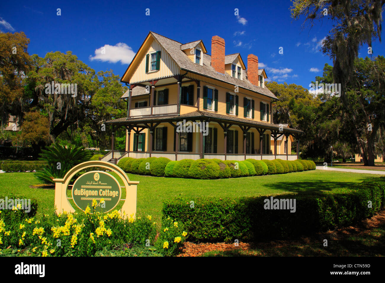 Dubignon Cottage, Historic District, Jekyll Island, USA Stock
