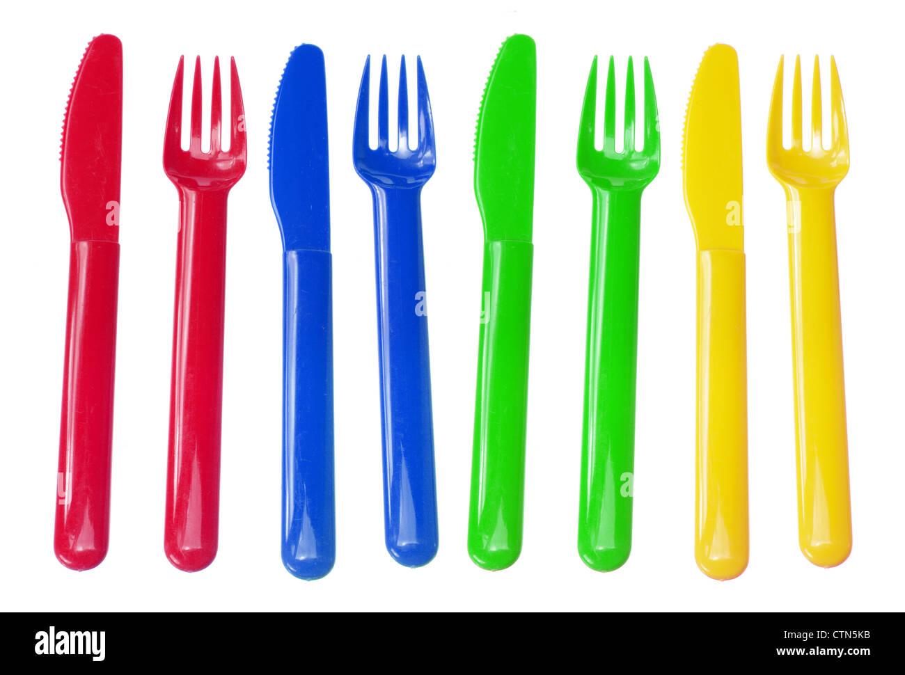 Plastic Forks and Knives Stock Photo Alamy