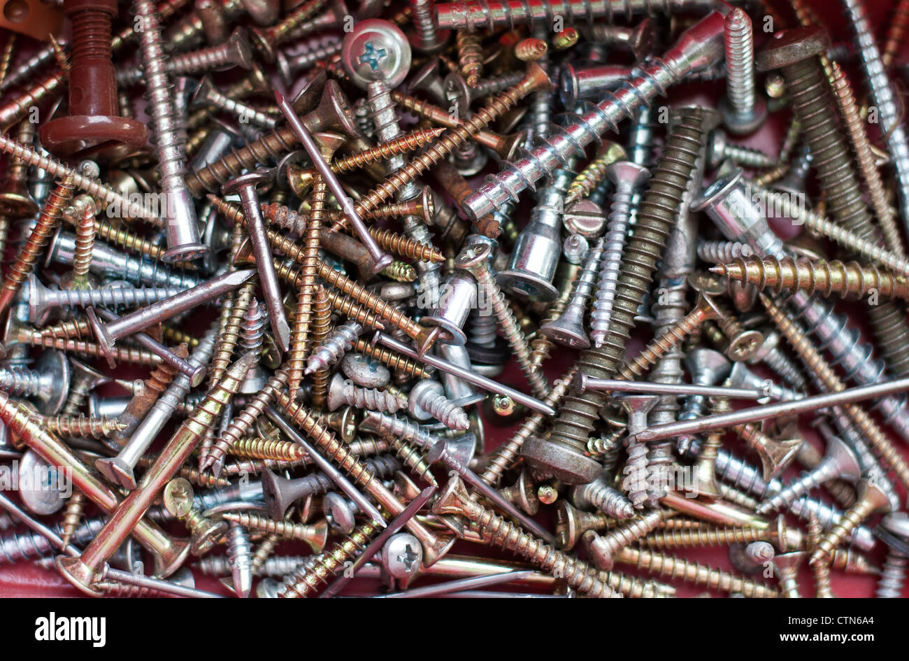 Screws and nails Stock Photo Alamy