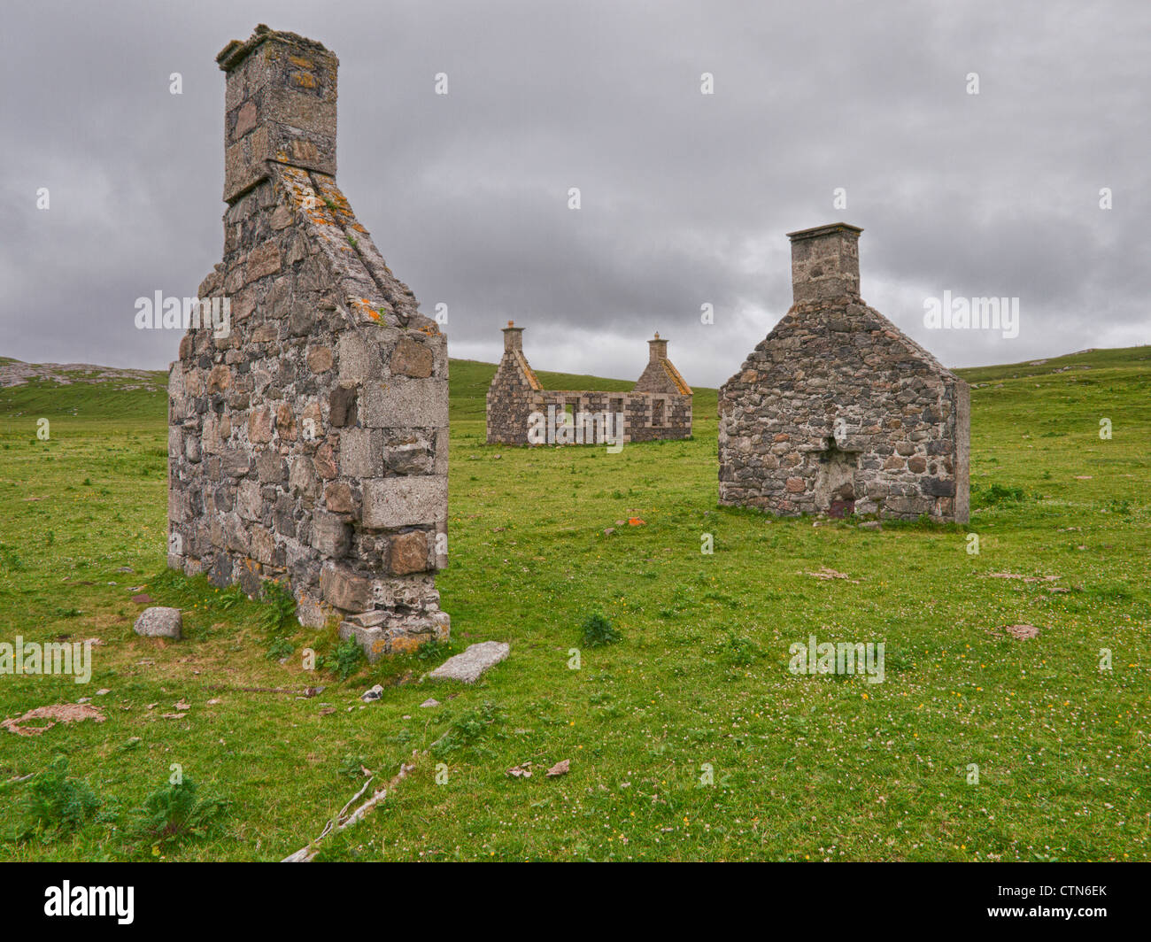 Abandoned Village of Eorasdail, Vatersay, Outer Hebrides Stock Photo