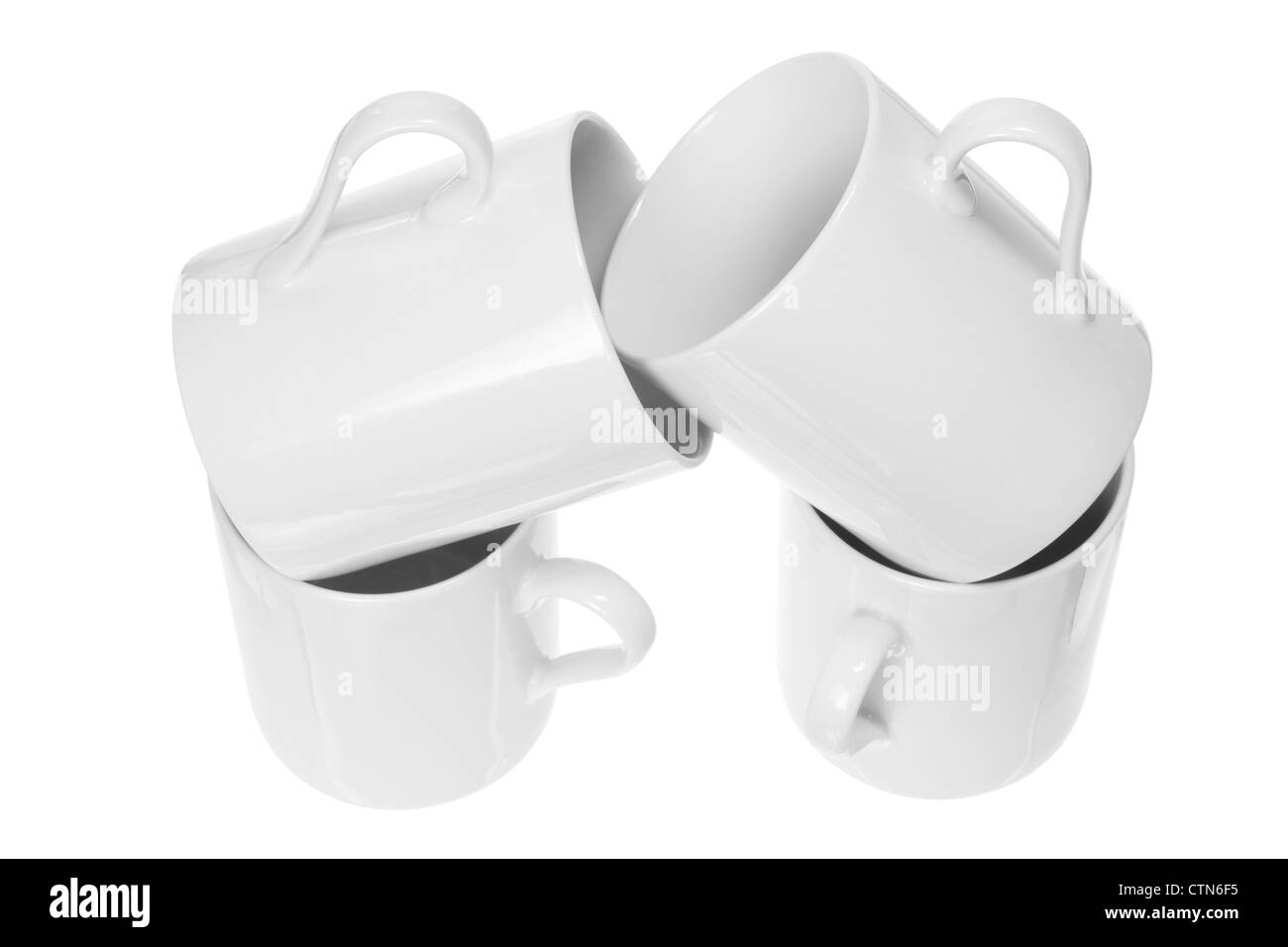 Stacks of Coffee Mugs Stock Photo Alamy