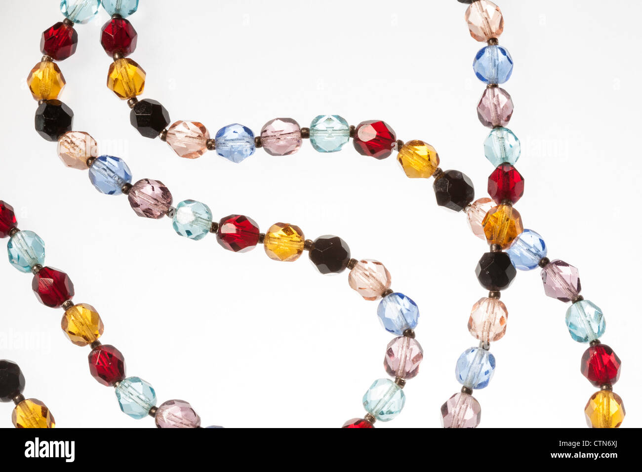 Vintage Glass Necklace Stock Photo Alamy