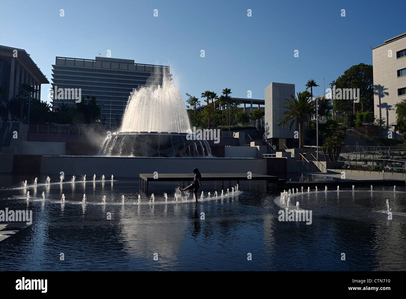 new grand park fountain in la Stock Photo