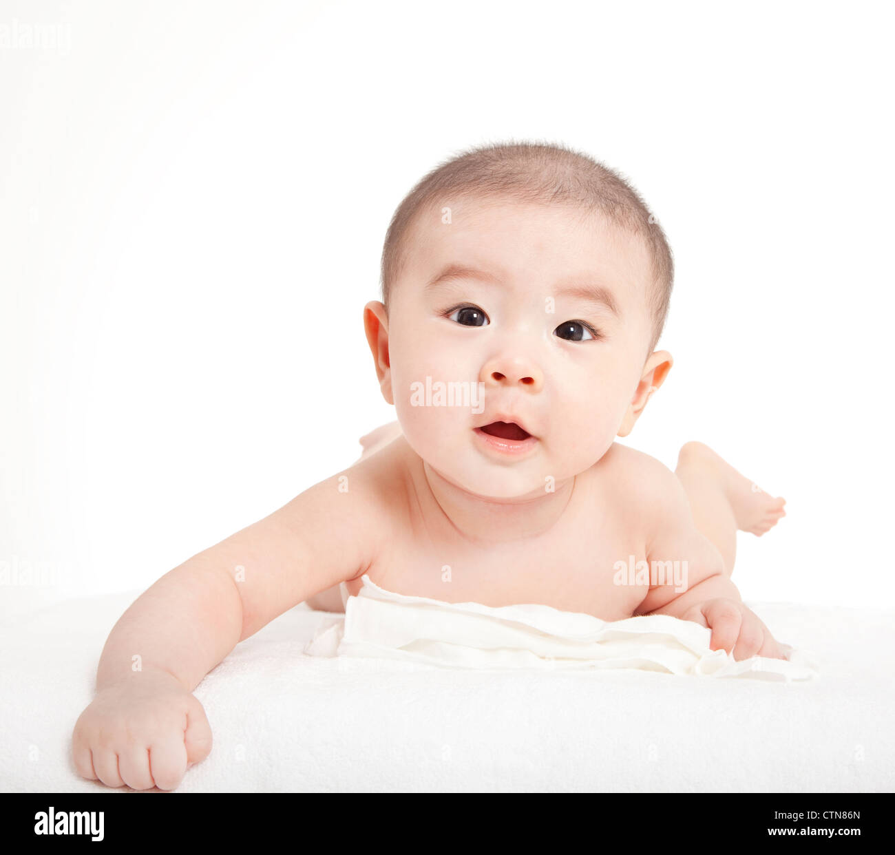 close up of asian infant Stock Photo